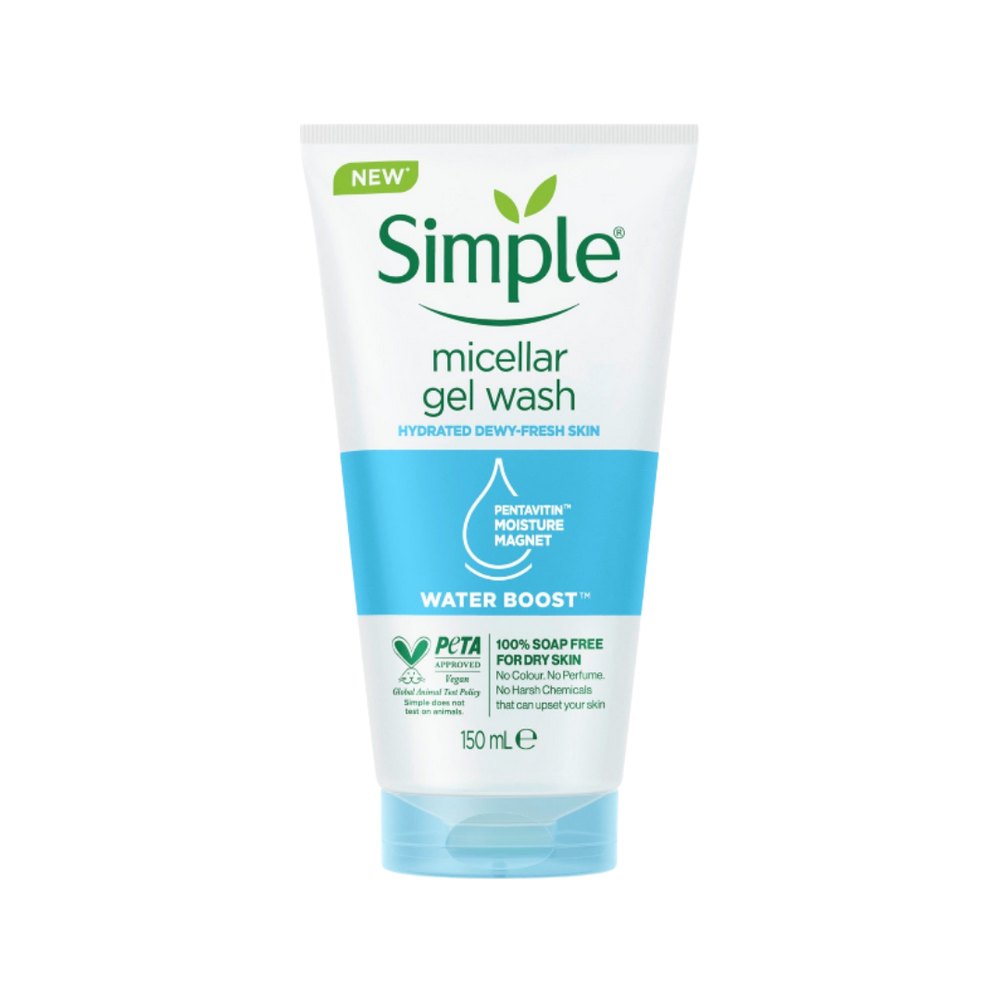 Simple Water Boost Micellar Facial Gel Wash - 150ml | سمبل غسول ميسلير جيل - 150 مل