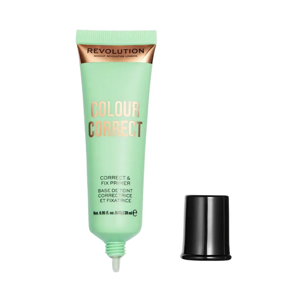 Revolution Make Up COLOUR CORRECT correct & fix primer - 28ml | ريفلوشن ميك أب – برايمر تصحيح وتثبيت اللون– 28 مل