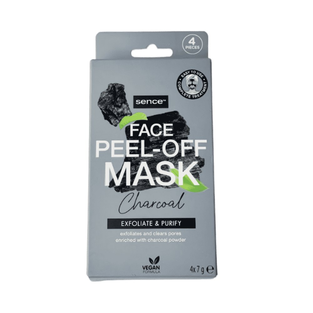Sence Beauty Face Peel-Off Mask Charcoal - 4x7g | سينس بيوتي ماسك الوجه بالفحم - 4x7 غرام