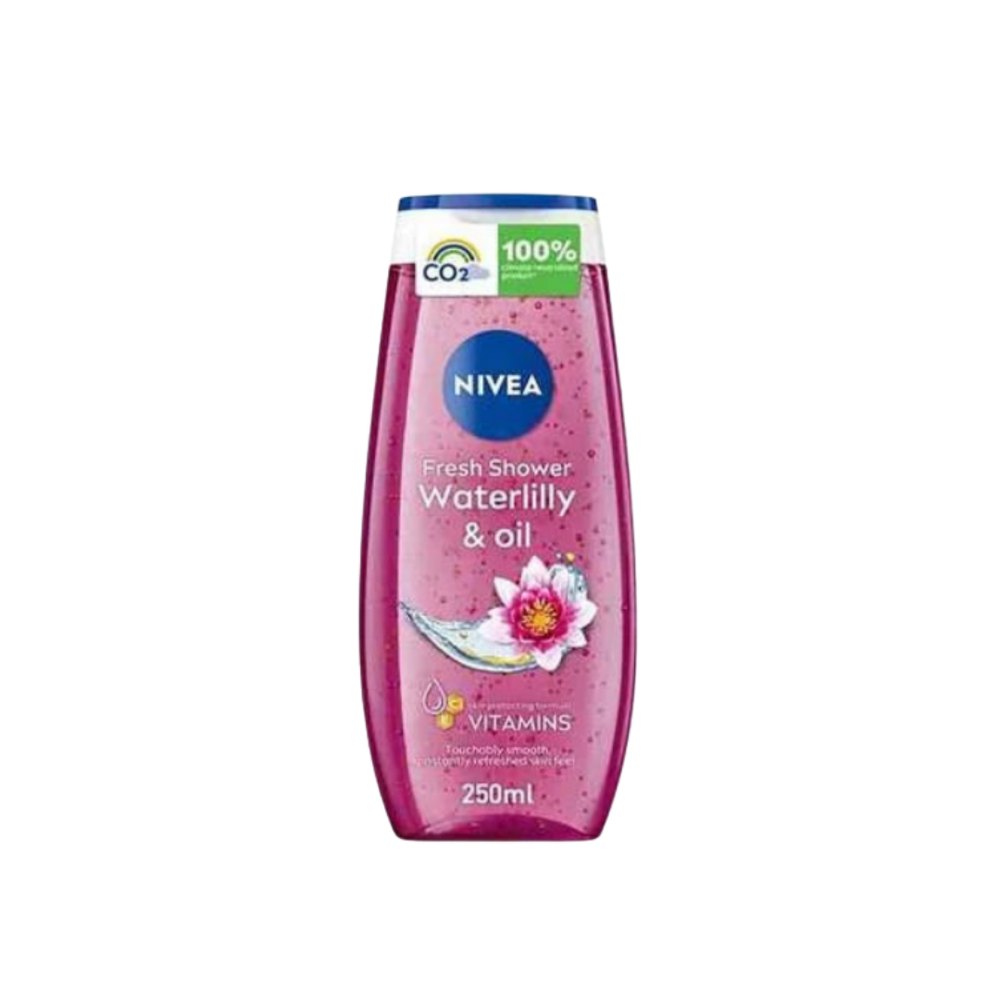 NIVEA Fresh Shower Waterlily & Oil With Vitamins - 250ml | نيفيا جل استحمام بخلاصة زهرة اللوتس - 250 مل