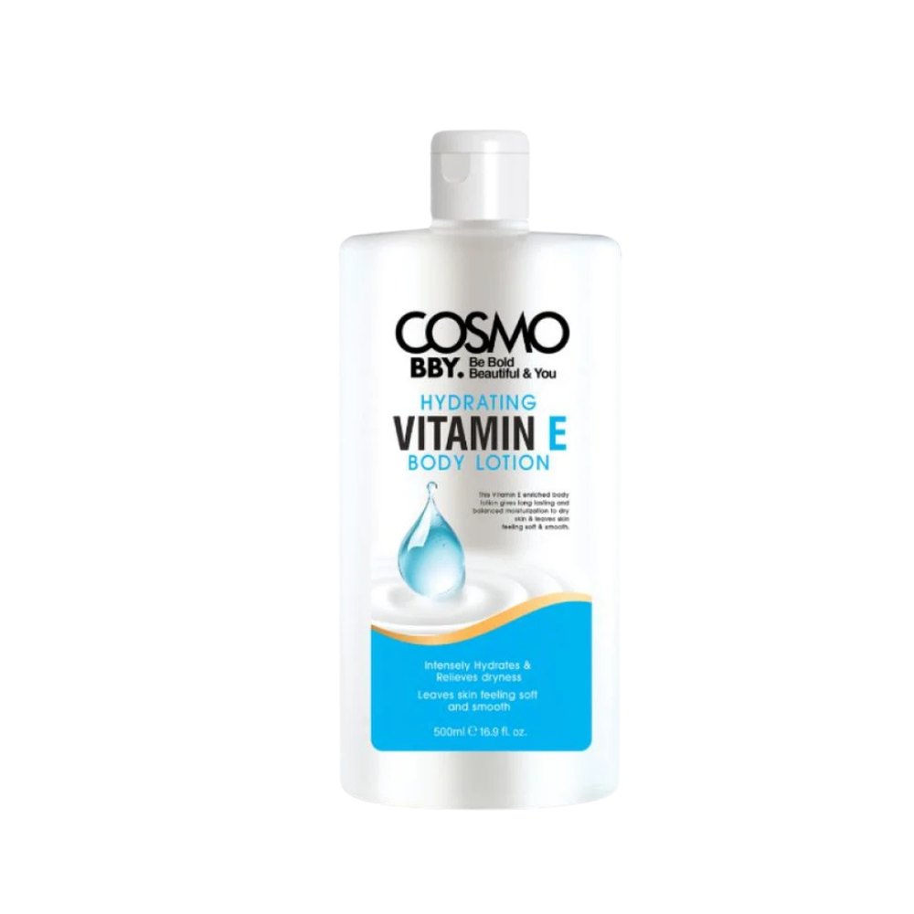COSMO COSMETICS BABY HYDRATING VITAMIN E BODY LOTION - 500ml | | كوزمو كوزمتكس لوشن جسم مرطب بفيتامين هـ – 500 مل