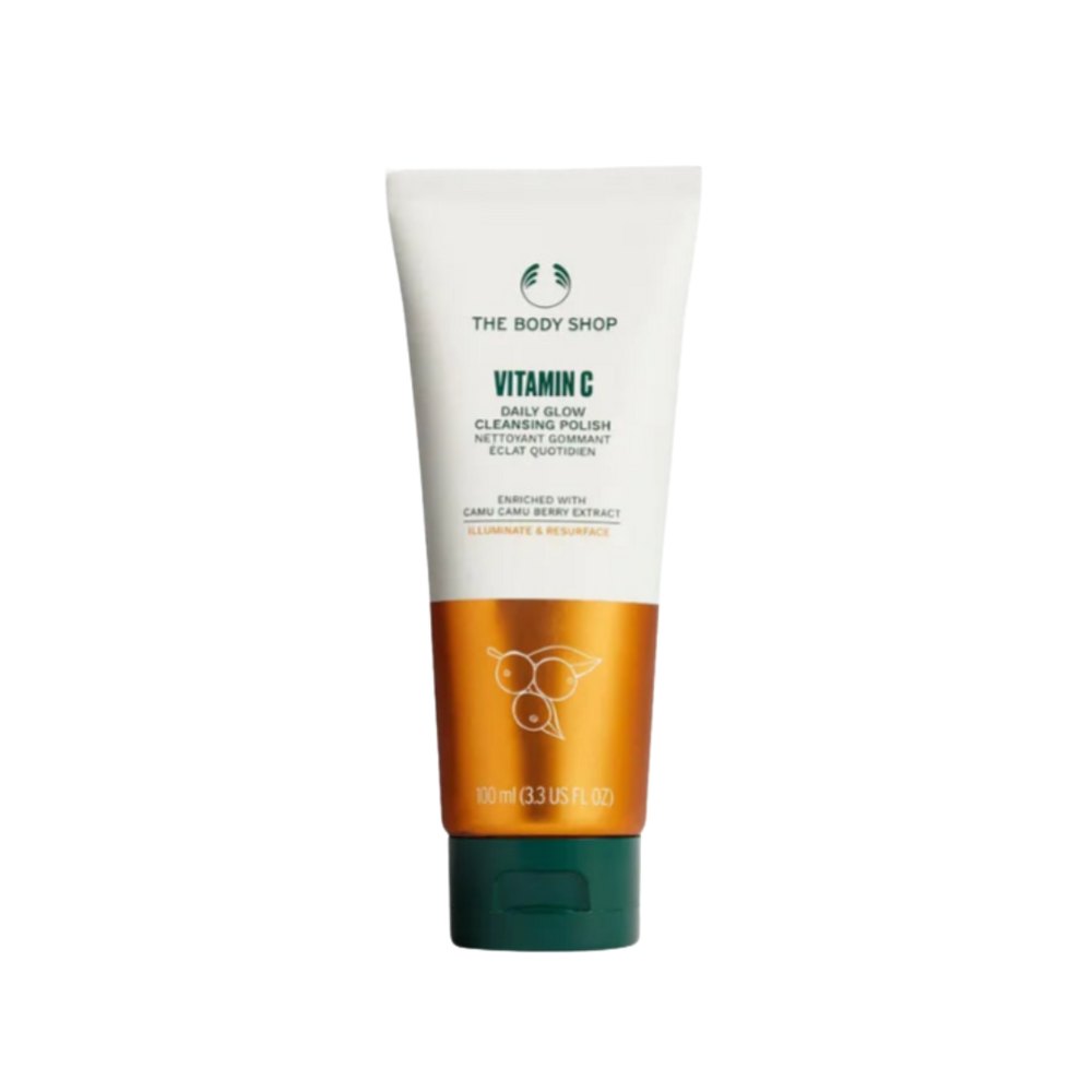 The Body Shop Vitamin C Daily Glow Cleansing Polish - 100ml | ذا بودي شوب غسول وجه يومي مضيء فيتامين سي - 100مل