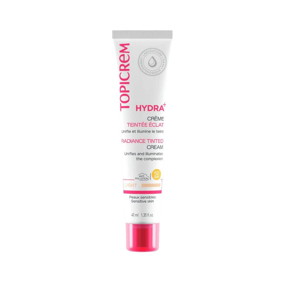 Topicrem HYDRA+ Radiance Tinted Cream Light SPF50 - 40ml | توبيكريم كريم واقي شمسي مع لون spf50 - 40 مل - 40مل