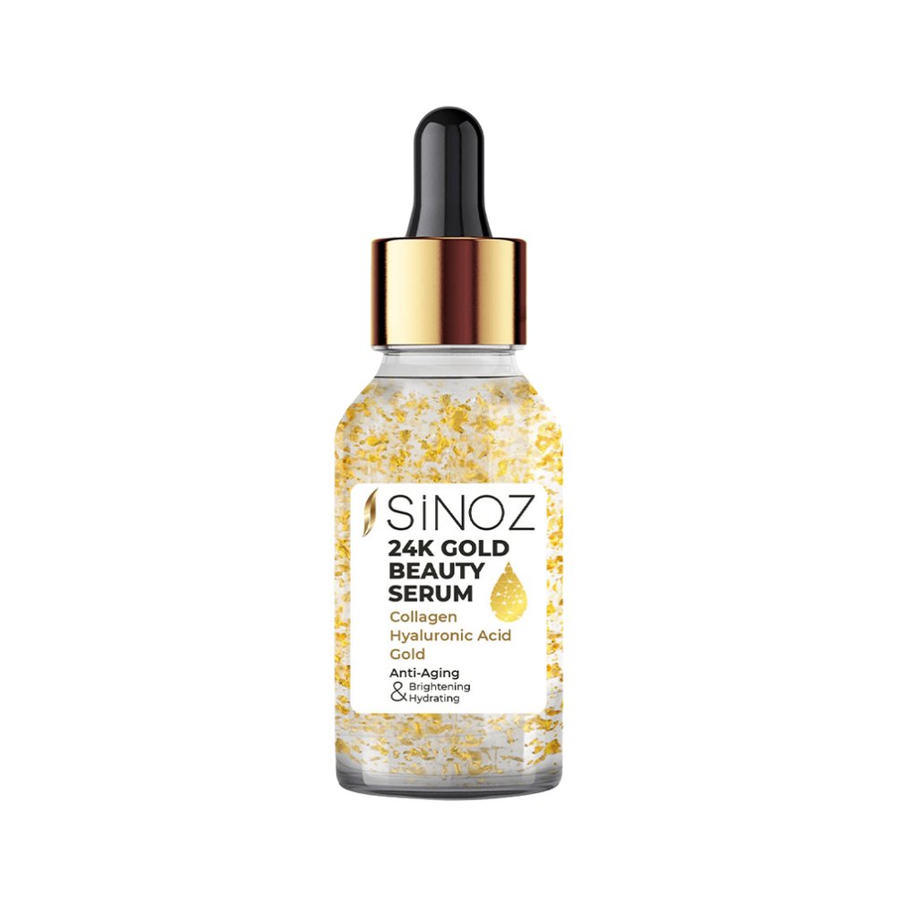 Sinoz 24K Gold Beauty Serum with Hyaluronic Acid & Collagen - 30ml | سينوز سيروم الذهب المرطب للبشرة -30 مل