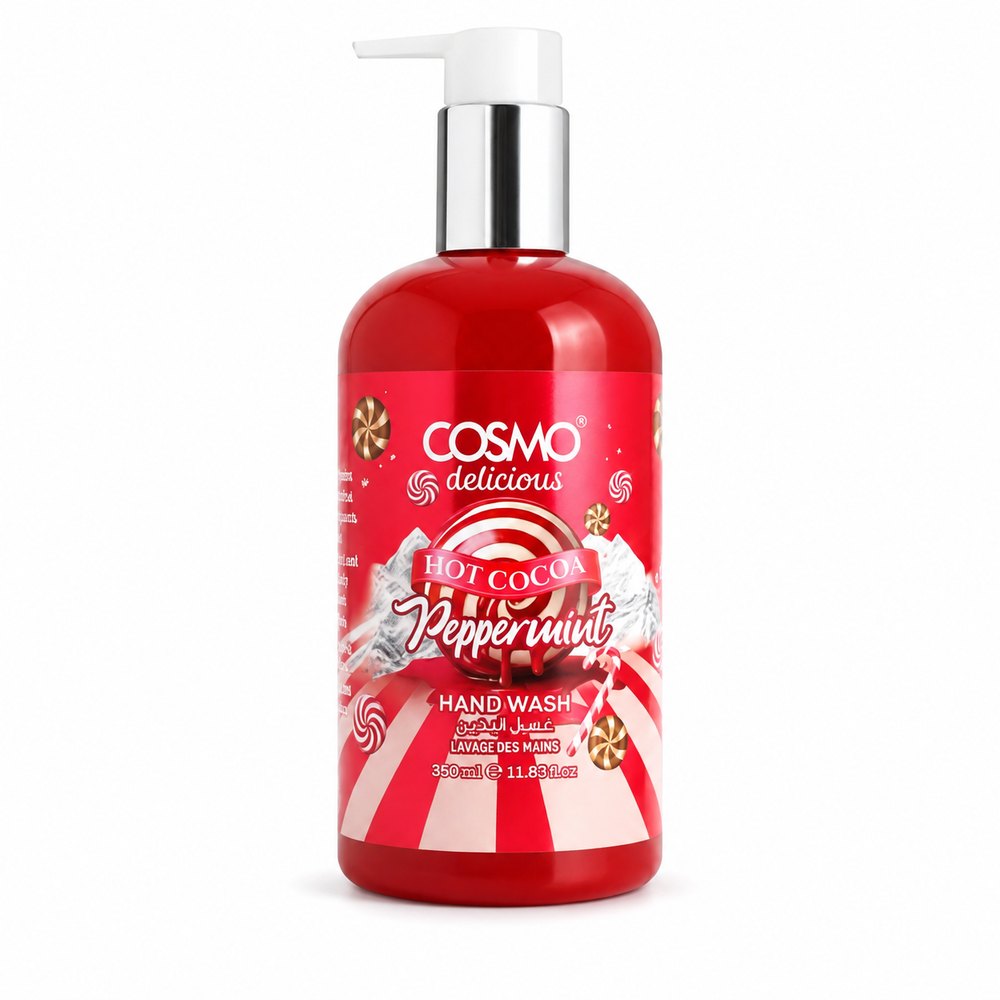 COSMO Hot Cocoa Pepper Mint Hand Wash - 380ml | كوزمو غسول اليد بنكهة الشوكولاتة الساخنة و النعناع - 380 مل