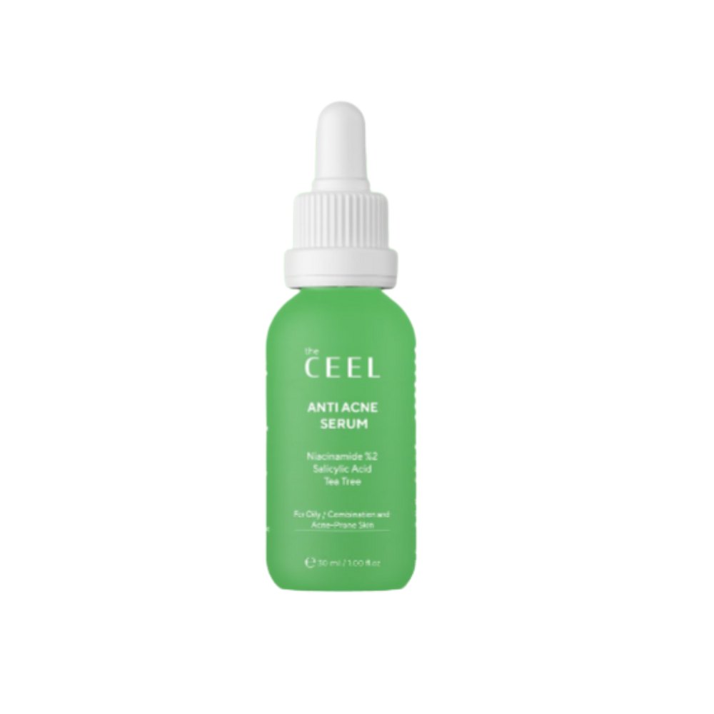 the CEEL Anti Acne Serum Niacinamide Elargonium Graveolens Tea Tree - 30ml | ذا سيل سيروم للحب بزيت شجرة الشاي والنياسيناميد - 30 مل
