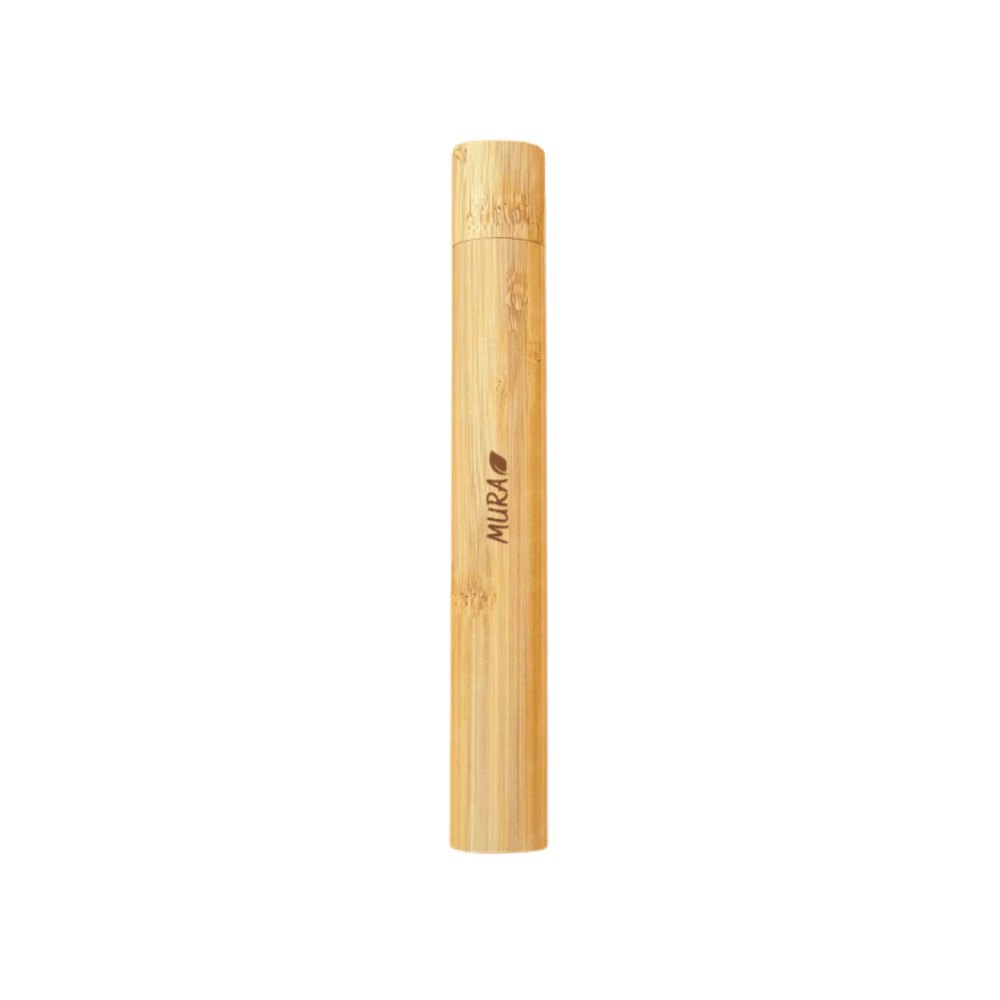 Mura Bamboo Toothbrush Case | مورا حافظة فرشاة الأسنان من خشب البامبو الطبيعي