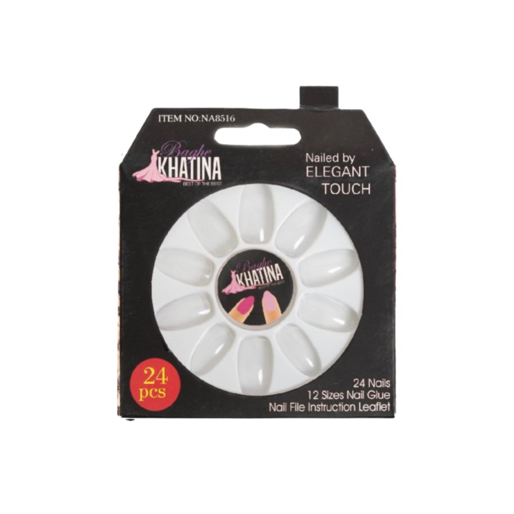 KHATINA Nailed By Elegant Touch 24 Nails 12 Size Nail Glue | خاتينا أظافر صناعية