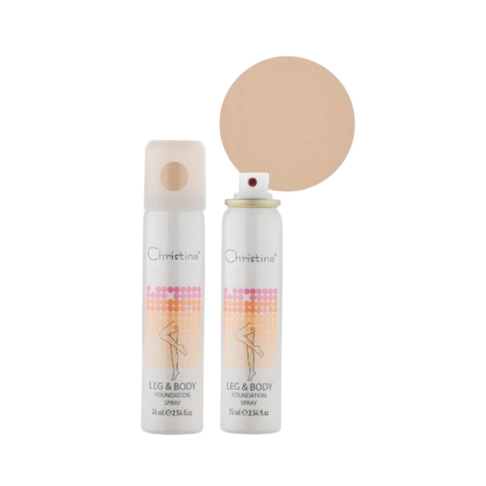 Christine Leg & Body Foundation Spray - 75ml | كريستين كريم أساس بخاخ للجسم وللساقين - 75 مل