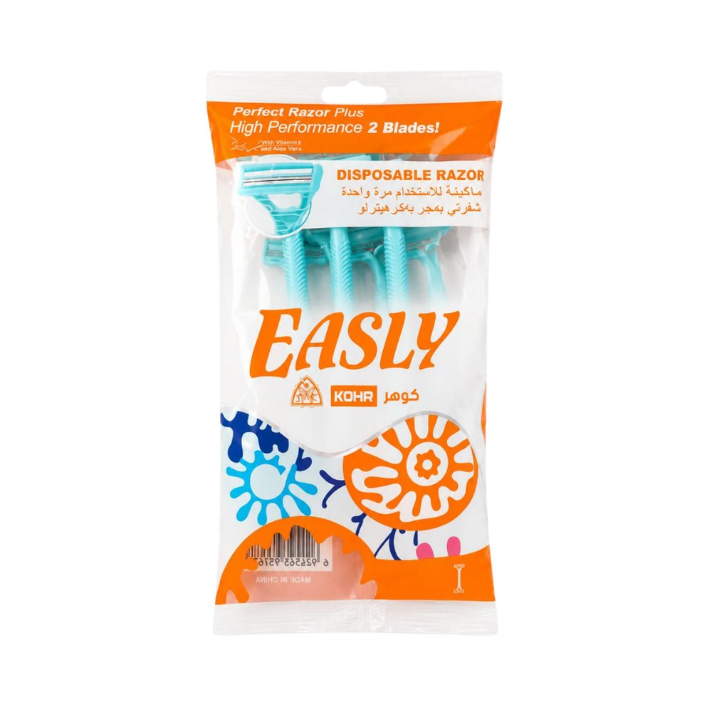KOHR Perfect Razor Plus High Performance 2 Blades Easly - Pcs 4 |كوهر شفرات حلاقة للاستعمال مرة واحدة - 4 قطع