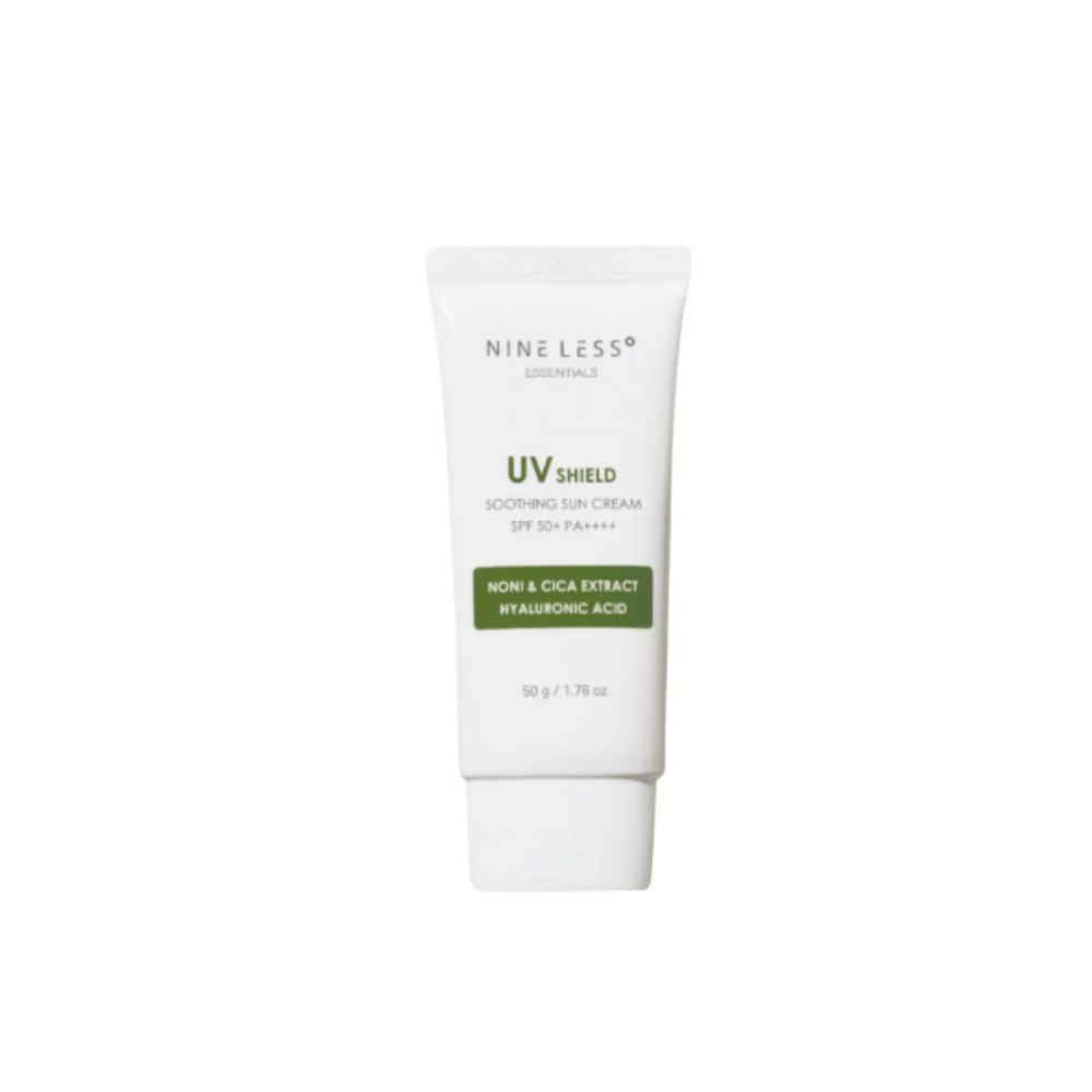 NINE LESS UV SHIELD SOOTHING SUN CREAM SPF50+ PA++++ - 50g | ناين ليس كريم واقي شمسي spf50+ - 50 غرام