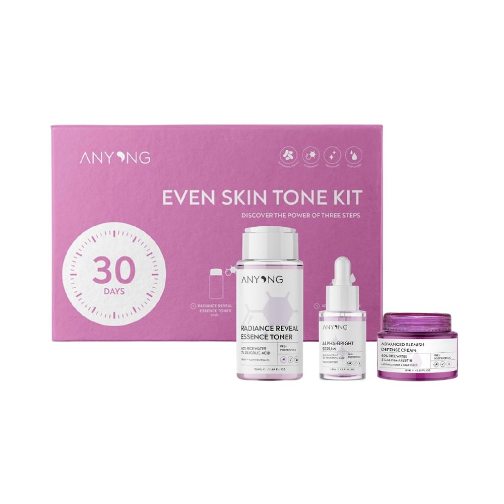 ANYONG Enen Skin Tone Kit 3 Steps To Fight Blemishes| أنيونغ مجموعة لتوحيد لون البشرة 3 خطوات للتخلص من البقع