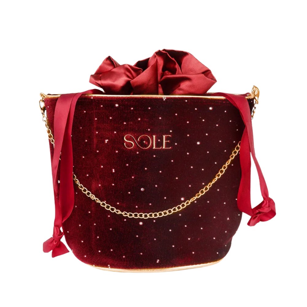 SOLE Elegant bag | سول حقيبة مخملية حمراء