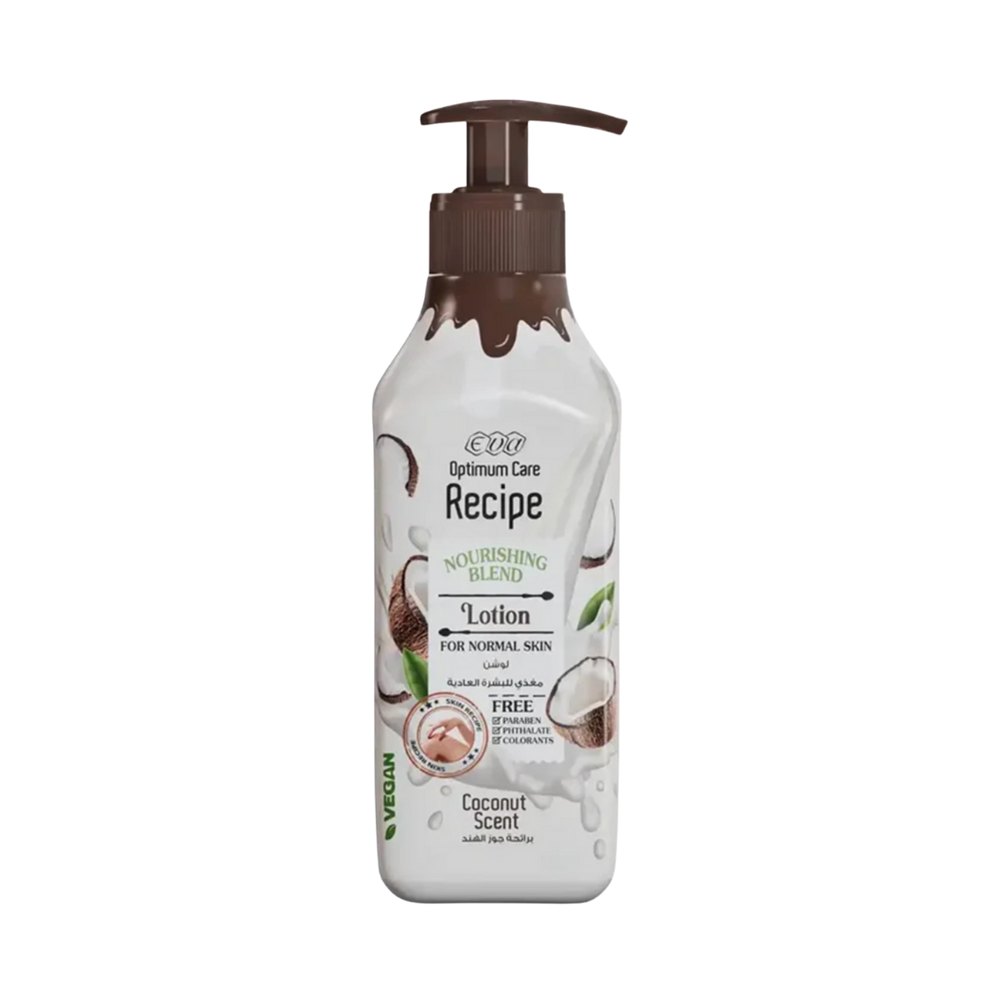 Eva Optimum Care Recipe Nourishing Blend Lotion For Normal Skin - 370ml | لوشن إيفا أوبتيموم كير ريسبي – مزيج مغذٍ للعناية بالبشرة العادية – 370 مل