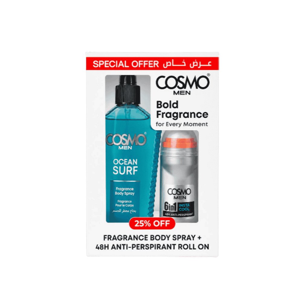 COSMO COSMETICS OCEAN+COOL FRG SPRY+6IN1 ROLL | كوزمو كوزمتكس مجموعة عناية للرجال