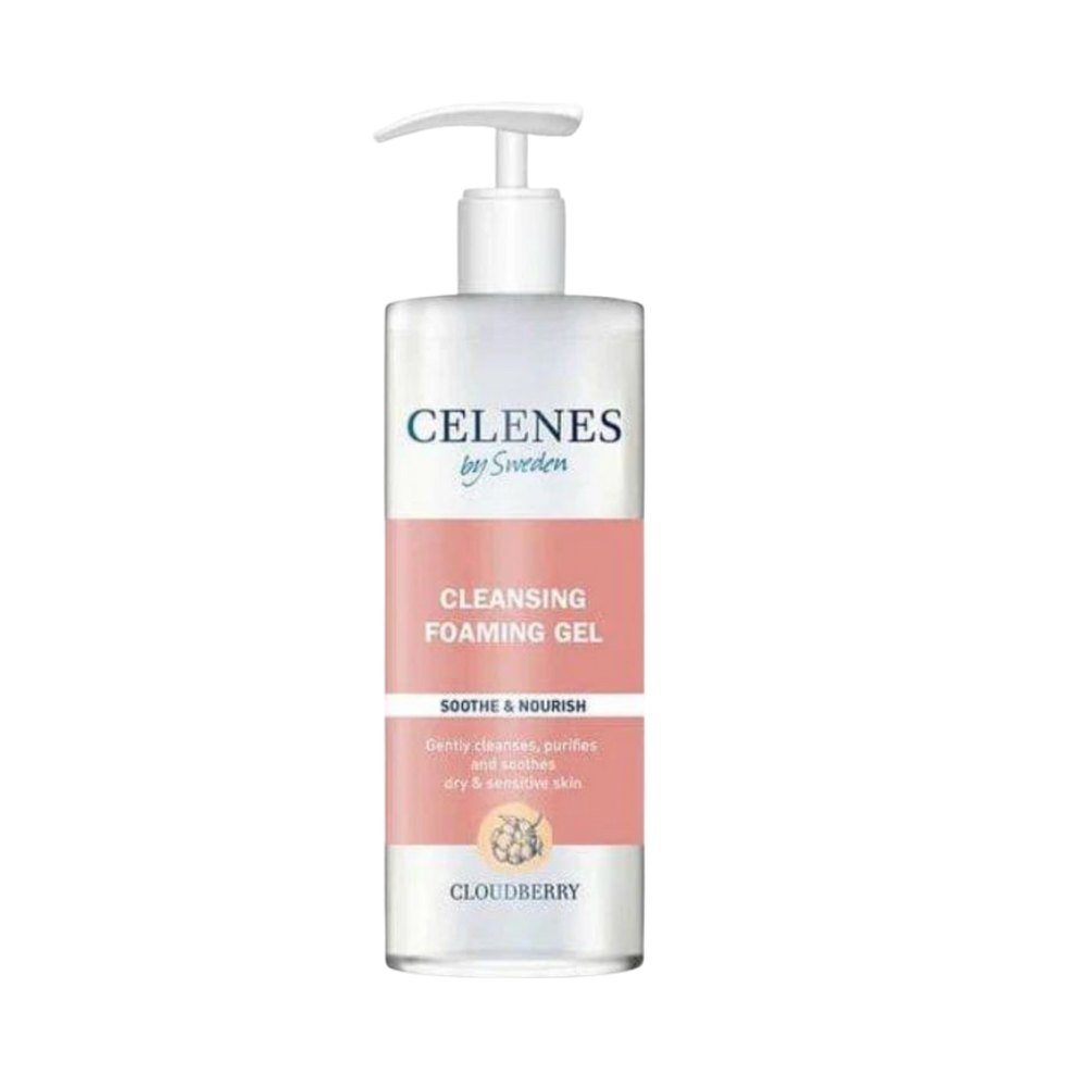 Celenes by Sweden Cloudberry Cleansing Gel Dry - sensitive - 250ml | سيلينس جل التنظيف كلاودبيري الجاف - الحساس - 250 مل