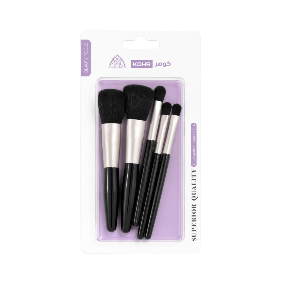 KOHR Superior Quality Beauty Tools | كوهر مجموعة فرش مكياج - 5 قطع