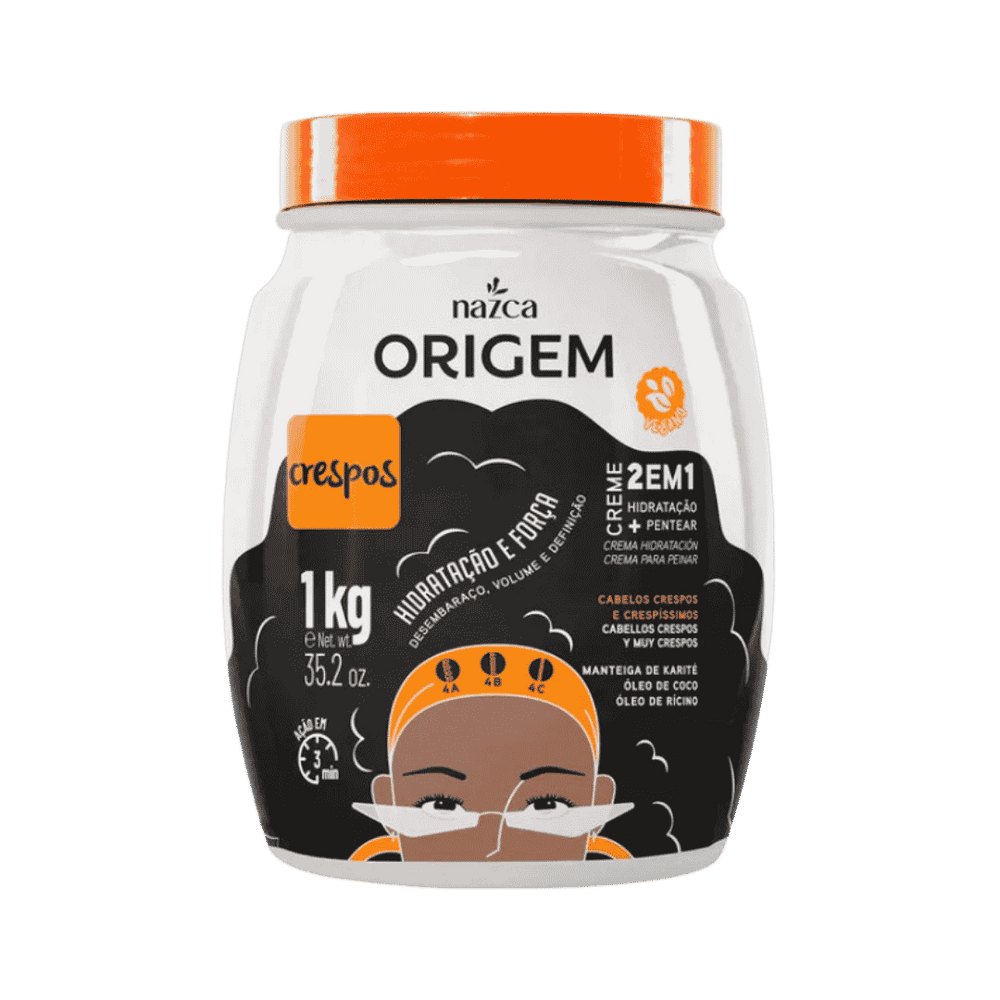 nazca Origem 2 em 1 Crespos Hidratação E Forca - 1 Kg | نازكا كريم 2 في 1 للشعر - 1 كغ
