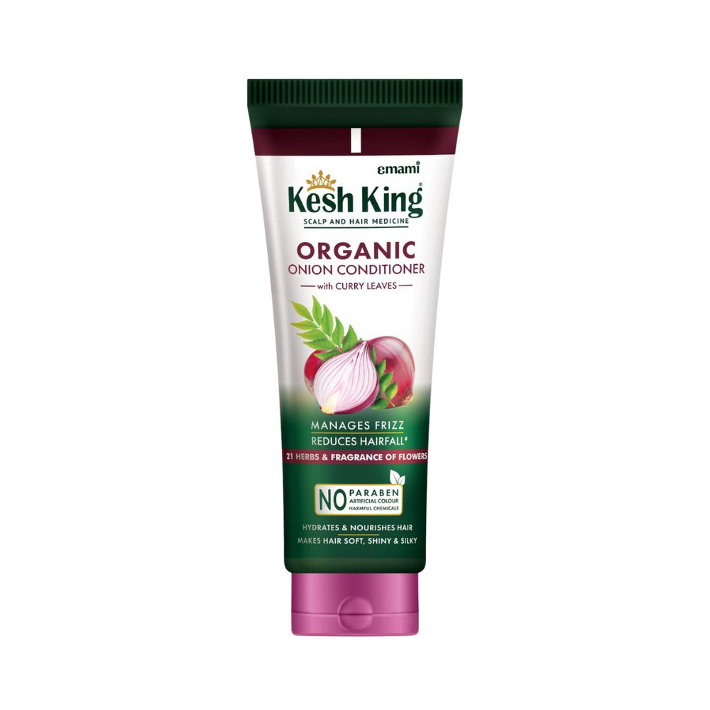 Kesh King Organic Onion Conditioner with Curry Leaves - 200ml | كيش كينج بلسم عضوي لجميع أنواع الشعر - 200 مل
