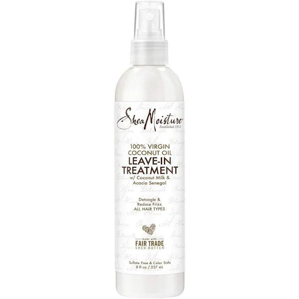 SheaMoisture 100% Virgin Coconut Oil Leave In Treatment - 237ml | شيا مويستشر ليف ان بزيت جوز الهند - 237 مل