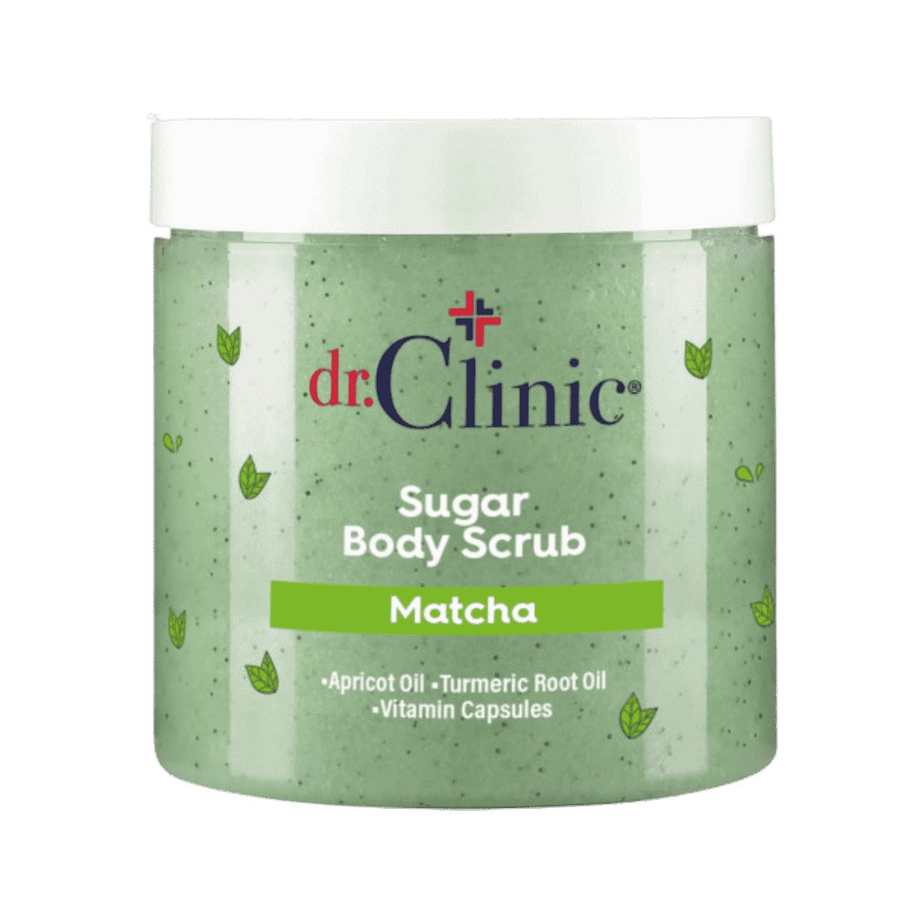 dr.Clinic Sugar Body Scrub Matcha - 250ml | دكتور كلينك سكراب الجسم بالماتشا والسكر- 250مل