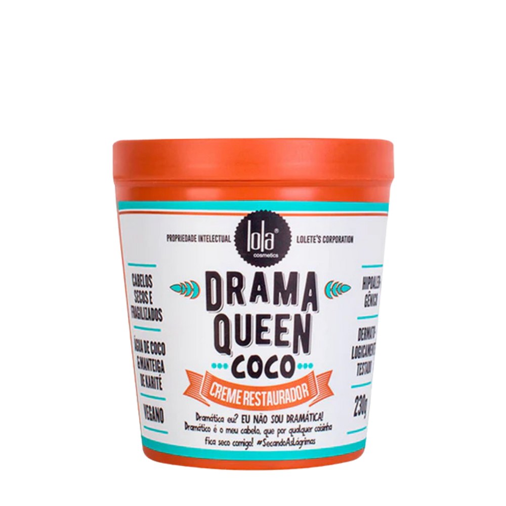 Lola from Rio Drama Queen Coconut Restoring Cream Nourishing - 230g | لولا فروم ريو كريم مرطب للشعر بجوز الهند - 230 غ