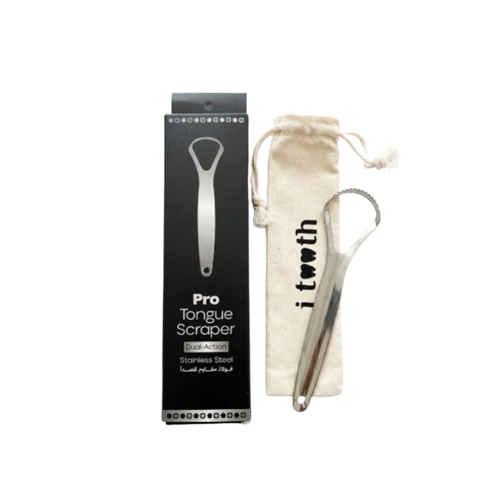 i tooth Pro Tongue Scraper Silver | ايت توث مكشطة اللسان برو