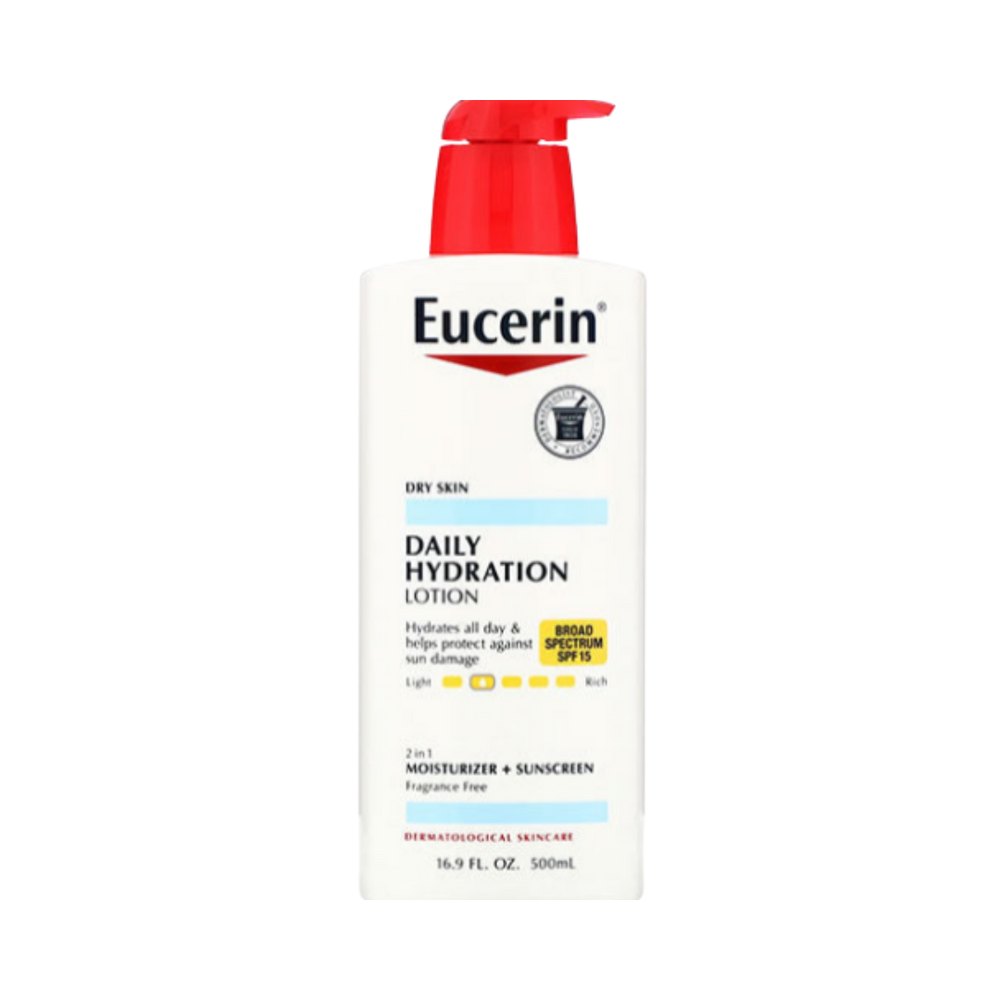 Eucerin Lotion Daily Hydration SPF 15 - 500ml |يوسيرين لوشن للترطيب اليومي بعامل حماية من الشمس 15 - 500 مل