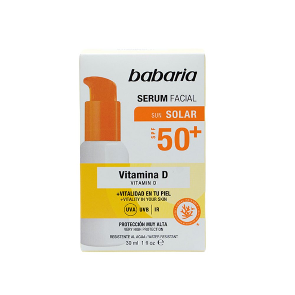 BABARIA Sun Solar Sérum Facial Vitamina D SPF 50+ - 30ml | باباريا سيروم واقي شمسي SPF 50+ - 30مل