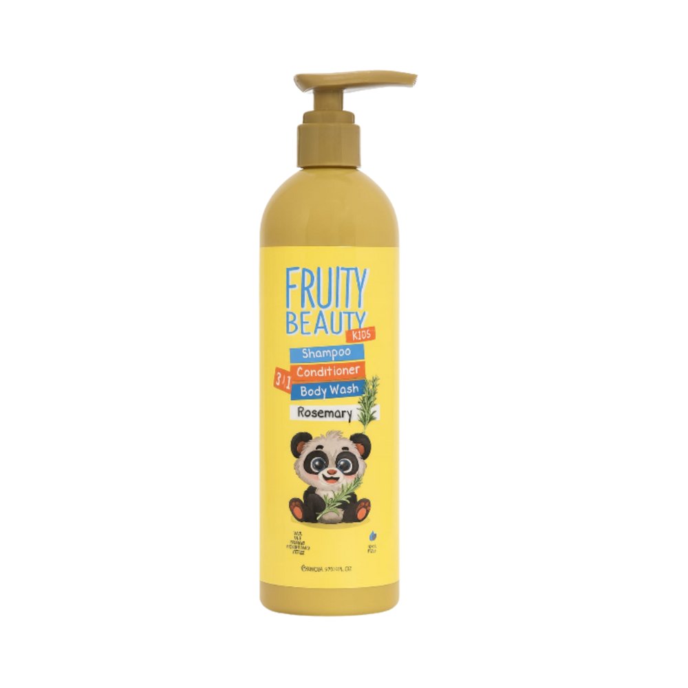 FRUITY BEAUTY Shampoo Conditioner Body Wash Rosemary - 850ml | فروتي بيوتي شامبو و بلسم و جل استحمام للأطفال - 850 مل