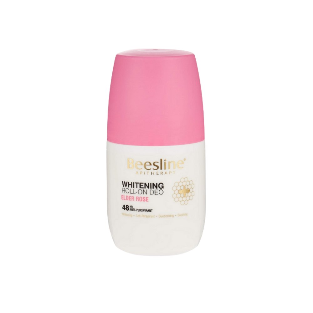 Beesline Whitening Roll-On Deodorant – Elder Rose - 50ml | بيزلين رول اون مزيل العرق المفتح للبشرة برائحة الورد - 50 مل