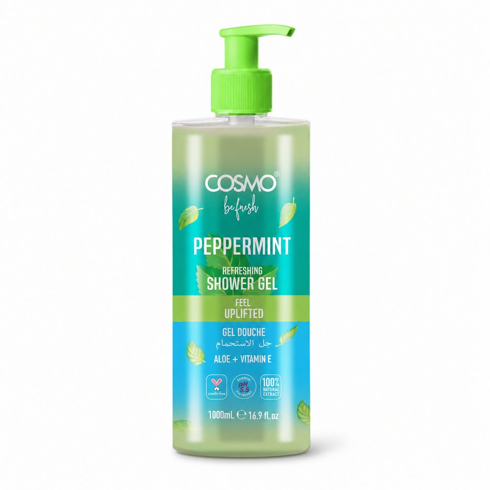 COSMO Peppermint Pefreshing Shower Gel - 1000ml | كوزمو جل الاستحمام برائحة النعناع - 1000 مل