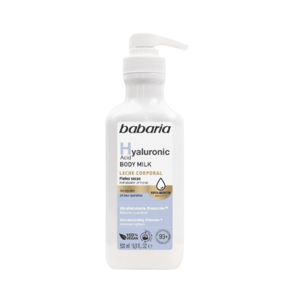BABARIA Hyaluronic Acid Body Milk - 500ml | باباريا مرطب للجسم بالهيالورونيك اسيد - 500 مل