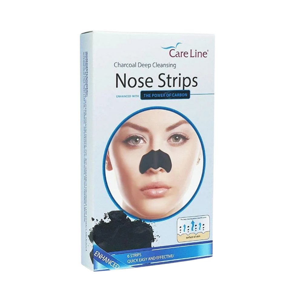 Care Line Charcoal Deep Cleansing Nose Strips 6 Strips | كير لاين شرائط الأنف بالفحم للتنظيف العميق – 6 شرائط