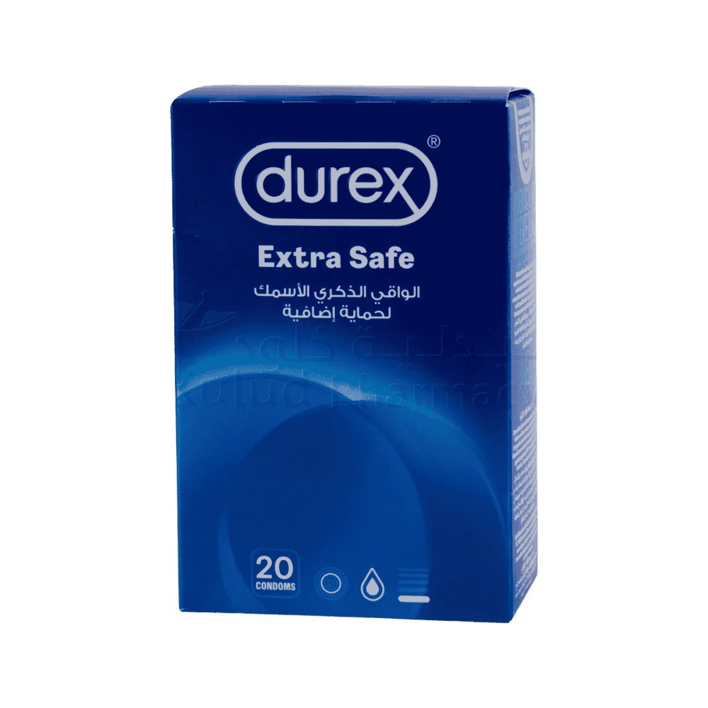 Durex Extra Safe Condoms - 20 Pcs | ديوريكس واقي ذكري إكسترا سيف - 20 قطعة