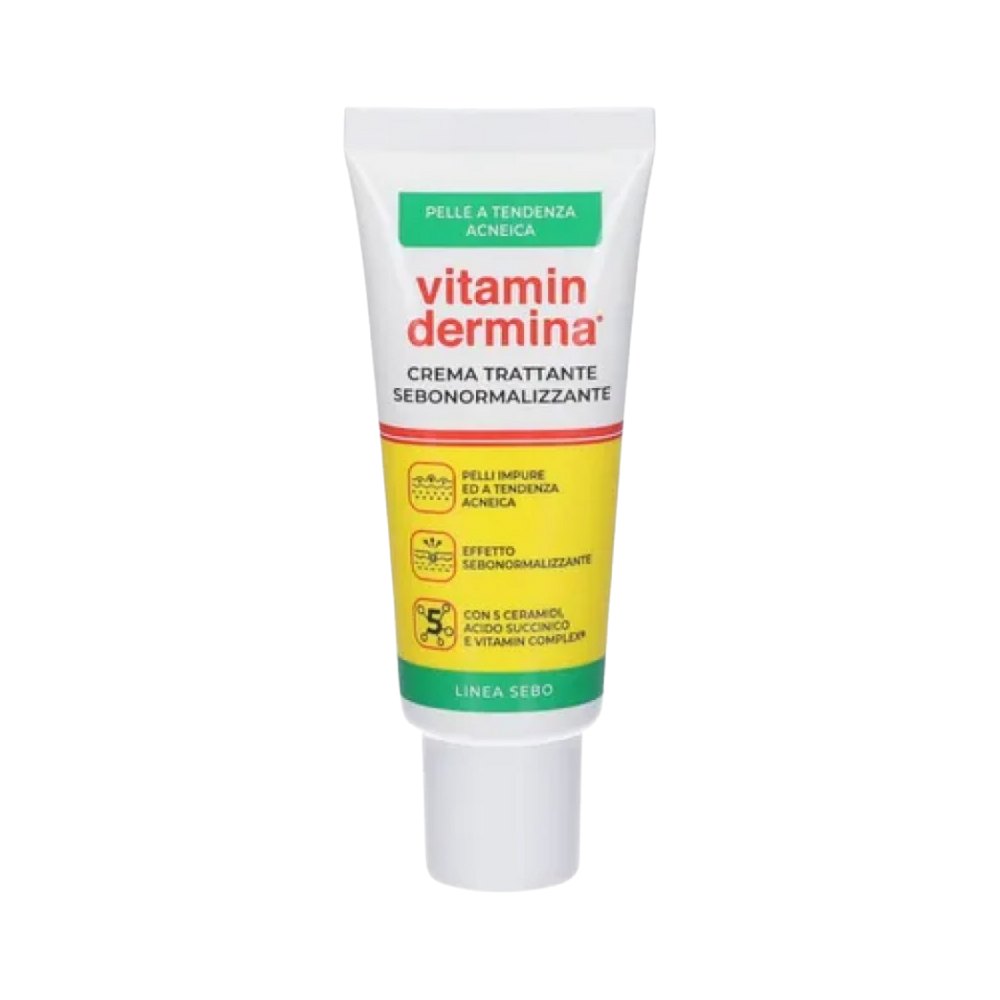 Vitamin dermina Crema Trattante Sebonormalizzante - 40ml | فيتامين ديرمينا كريم منظم لإفراز الدهون للبشرة المعرضة للحبوب - 40 مل