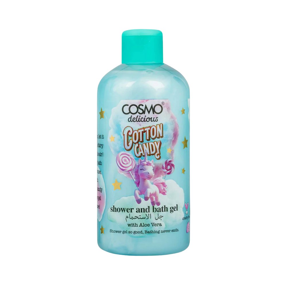 COSMO Cotton Candy Shower And Bath Gel - 500ml | كوزمو جل الاستحمام من كوزمو برائحة غزل البنات – ٥٠٠ مل