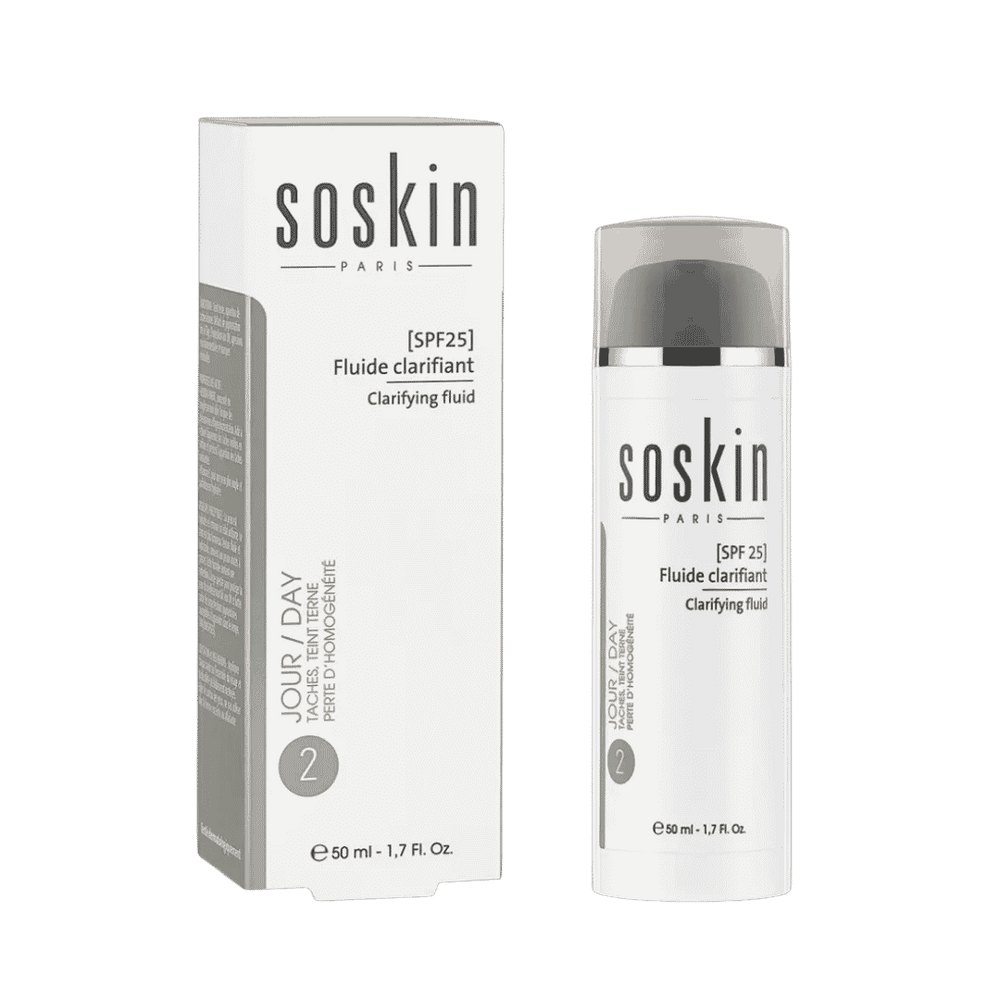 Soskin Fluide Clarifiant - 50ml | سوسكن كريم 3*1 مفتح ومرطب و spf 25