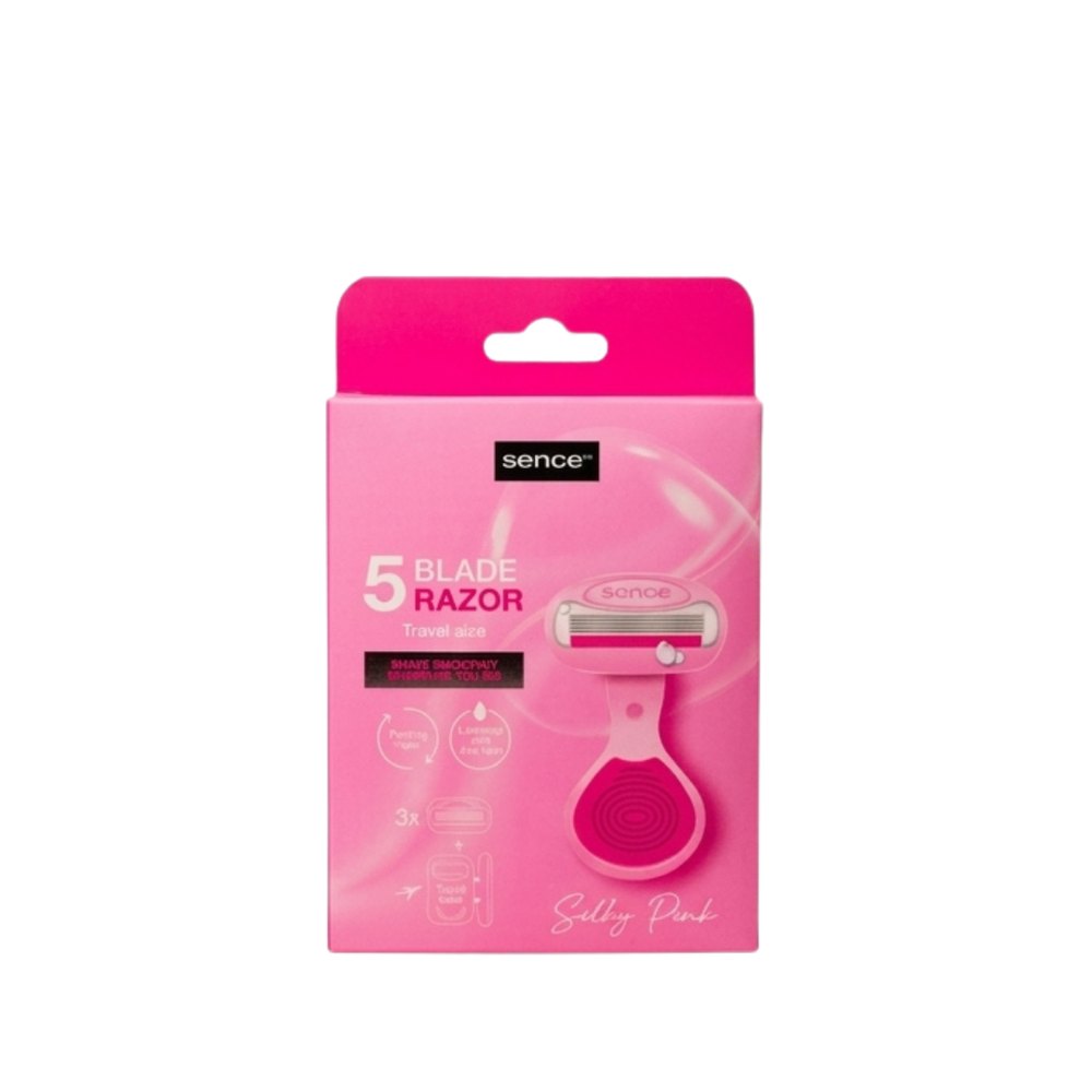 Sence Shaving Razors 3 Up 5 Blades Travel - 3 Pcs | شفرات حلاقة بثلاث شفرات علوية وخمس شفرات - 3 قطع