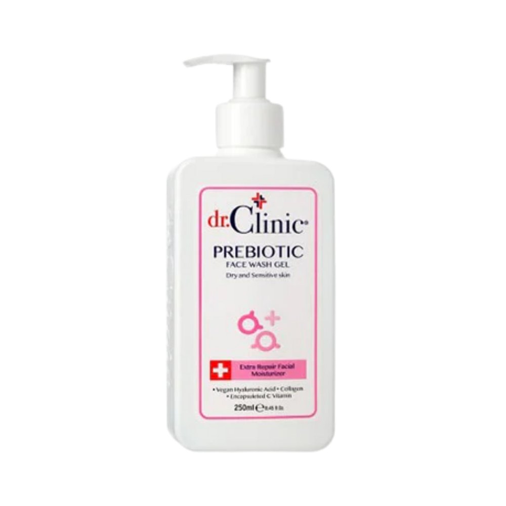 dr.Clinic Prebiotic Face Wash Gel for Dry & Sensitive Skin - 250ml | دكتور كلينك غسول جل للبشرة الجافة و الحساسة - 250 مل