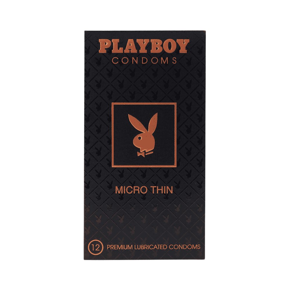 PLAYBOY Condoms Micro Thin - 12 Pcs |بلاي بوي واقيات ذكرية - 12 قطعة