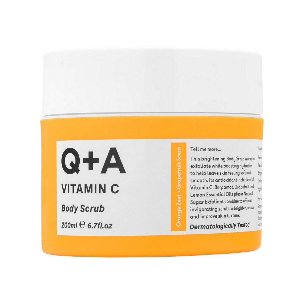 Q+A Vitamin C Body Scrub - 200ml | كيو بلس ايه مقشر للجسم بالفيتامين سي - 200 مل