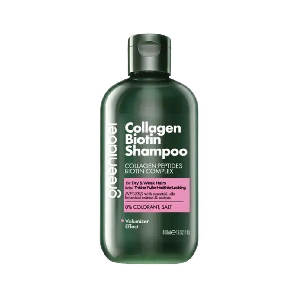 GREEN LABEL Biotin Shampoo Collagen - 400ml | غرين ليبل شامبو كولاجين و البيوتين - 400مل