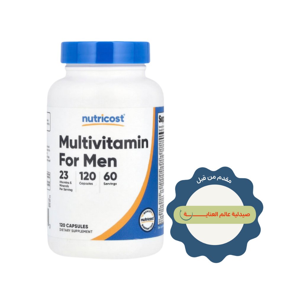 Nutricost Multivitamin for Men - 120 Capsules | نيوتريكوسـت مالتي فيتامين للرجال - 120 كبسولة