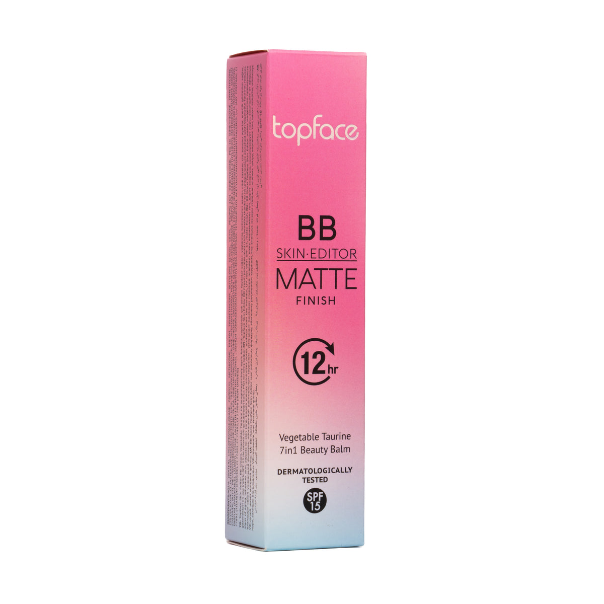 topface BB Skin Editor Matte Finish 12Hr Spf15 - 30ml| توب فيس كريم بي بي سكين إديتور لمسة مطفية يدوم 12 ساعة -30 مل