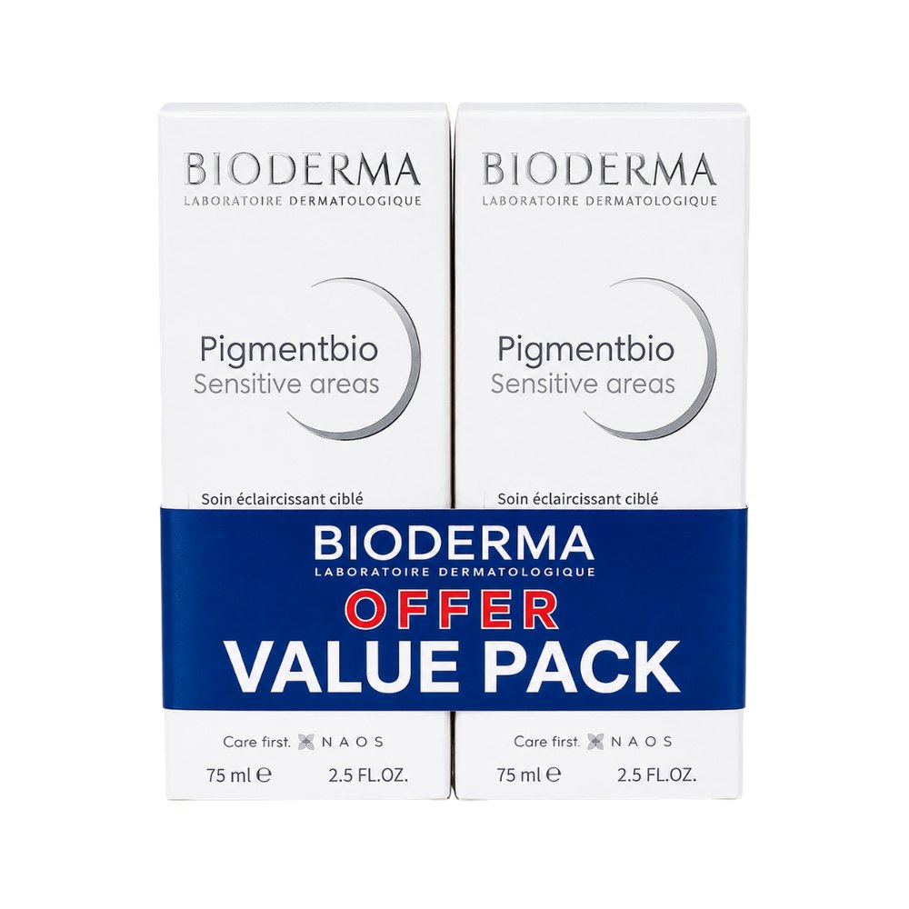 BIODERMA Pigmentbio Sensitive Areas Special Offer - 75x75ml | بيوديرما بيغمنتبيو للمناطق الحساسة عرض خاص - 75×75 مل
