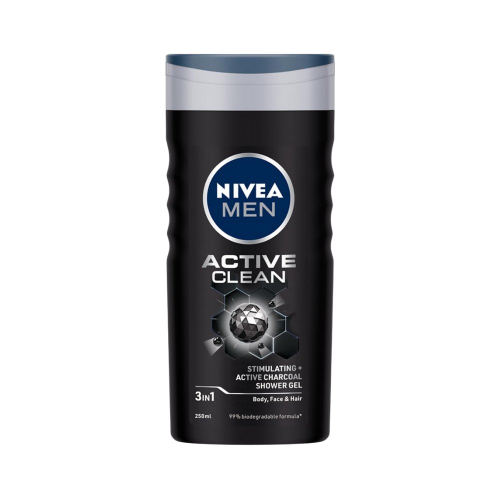 Nivea Shower Gel Active Clean - 250 ml | نيفيا جل الاستحمام للرجال اكتيف كلين - 250 مل