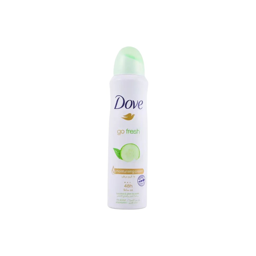 Dove Go Fresh Moisturising Cream Cucumber & Green Tea Scent 48H - 250ml | دوف بخاخ مزيل تعرق بالخيار و الشاي الأخضر - 250 مل