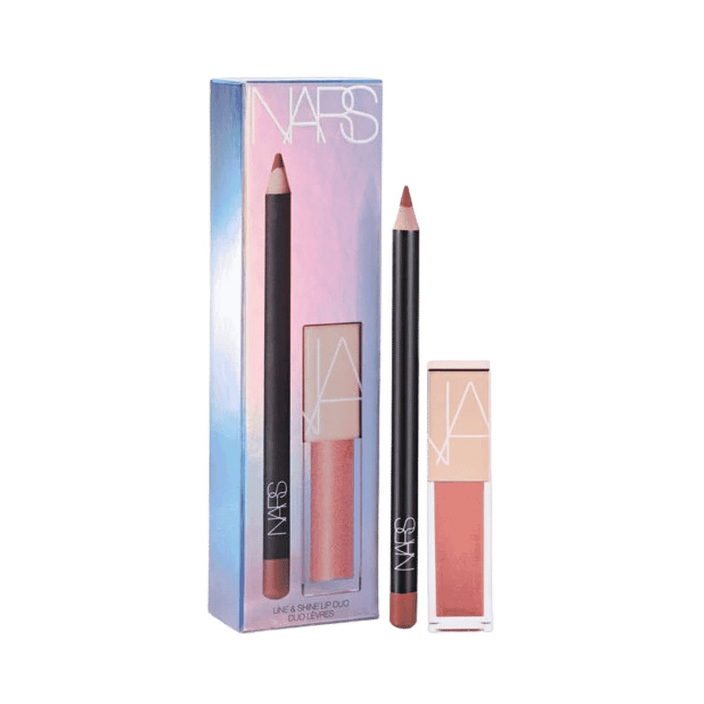 Nars Line & Shine Lip Duo ~ Rosebud/Orgasm - 3.7ml | نارس مجموعة مكياج الشفاه لاين اند شاين - 3.7 مل