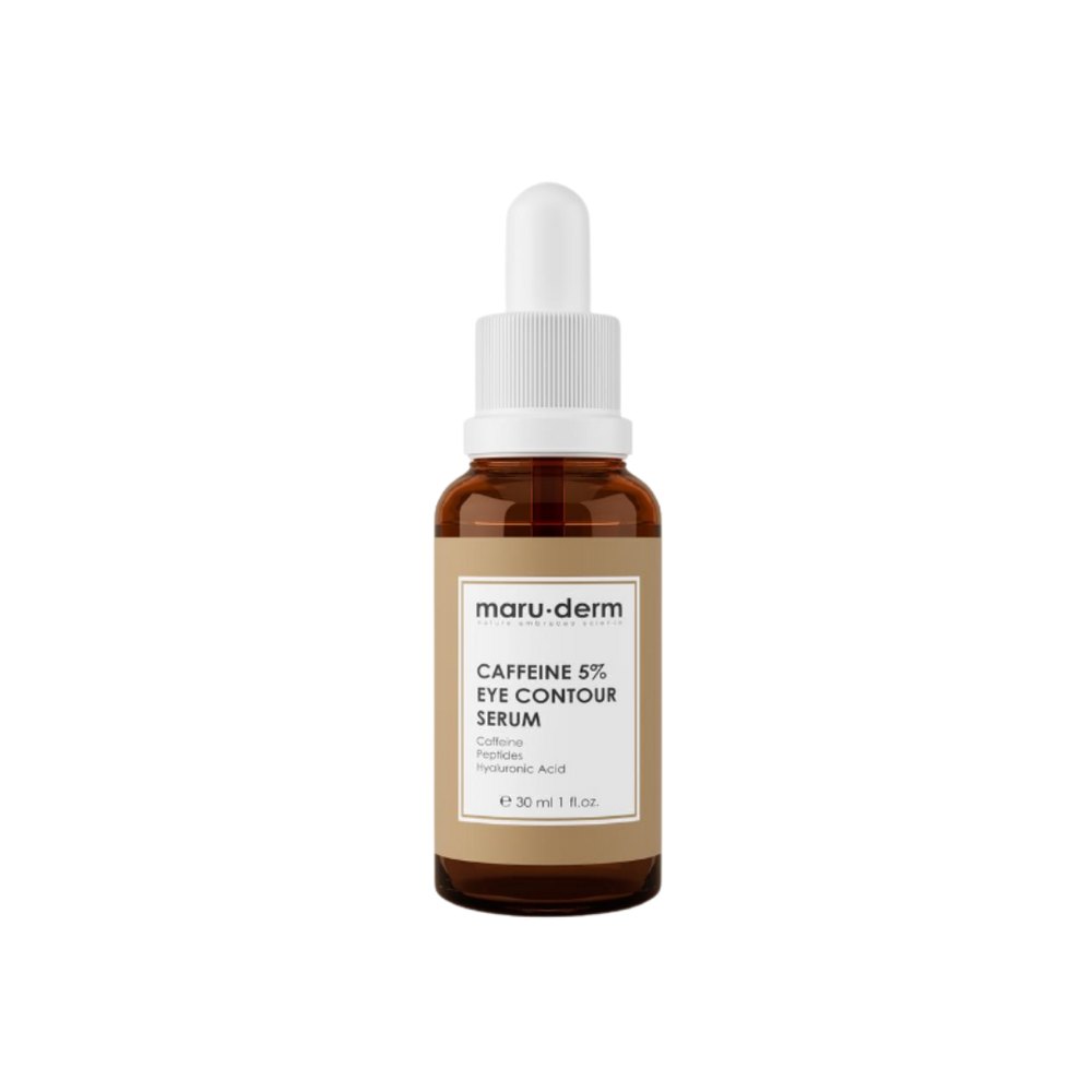 maru.derm Caffeine 5% + Peptides + Hyaluronic Acid Eye Contour Serum - 30ml | مارو.ديرم سيروم العlهيالورونيك اسيد و الكافيين 5% للعين - 30 مل